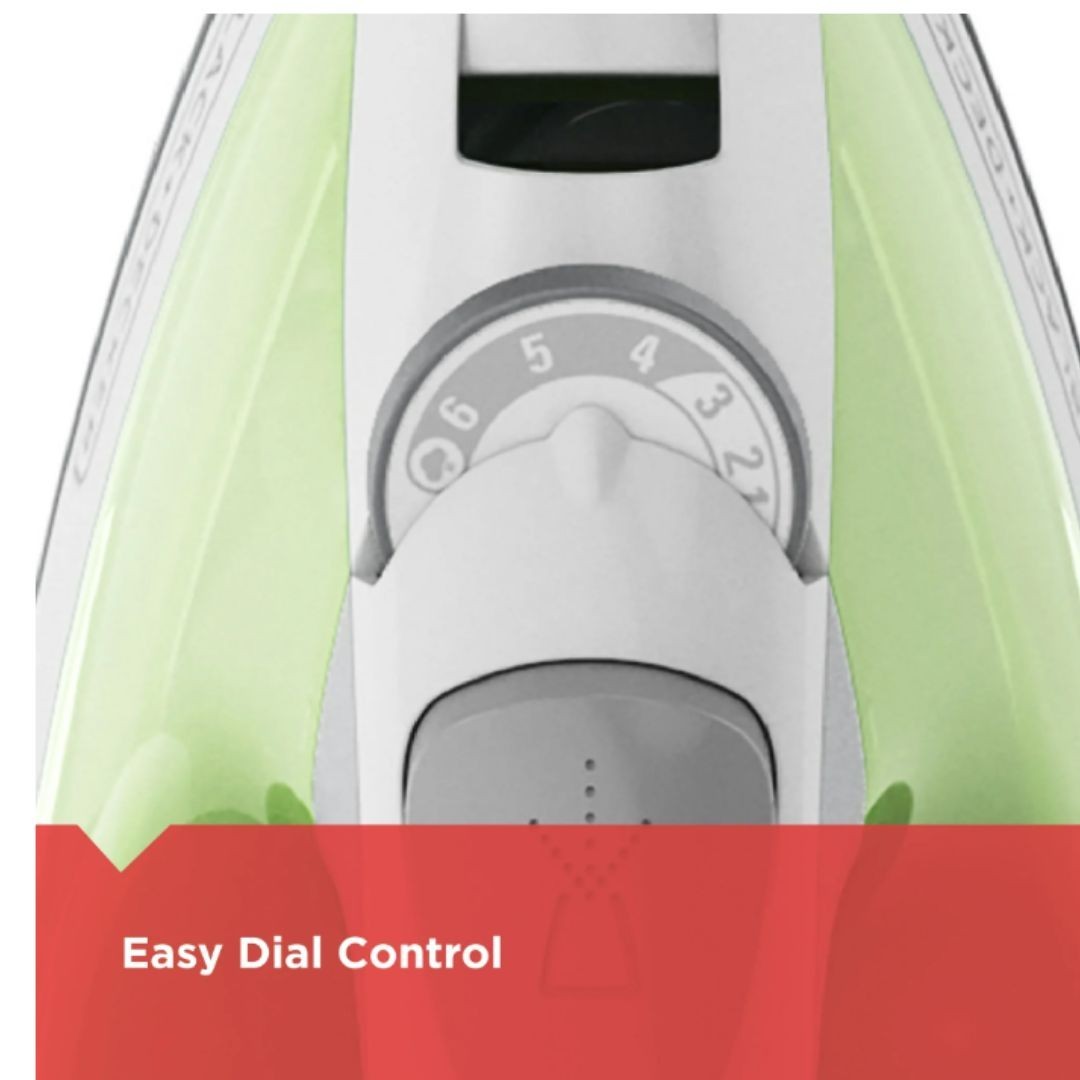 BLACK+DECKER Easy Steam Iron for Clothes, Smart Steam, 1200W, TrueGlide Nonstick