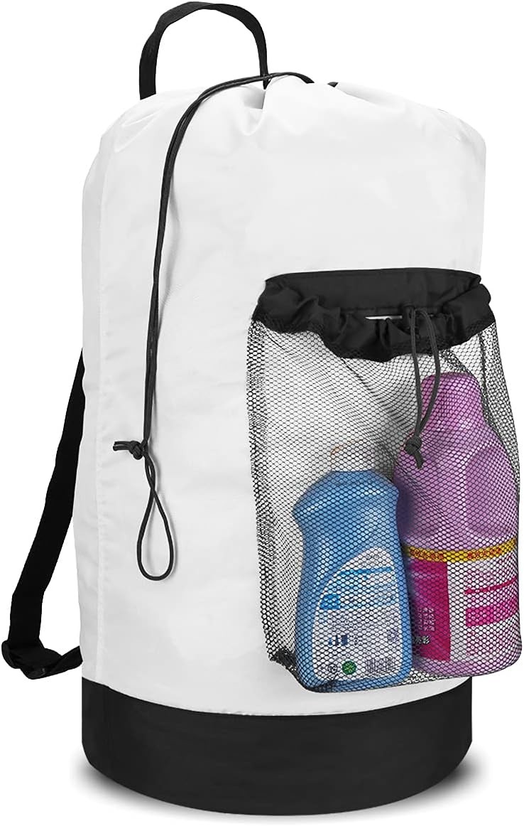 Backpack Laundry Bag 115L Large Hamper W/ Shoulder Straps Drawstring Closure