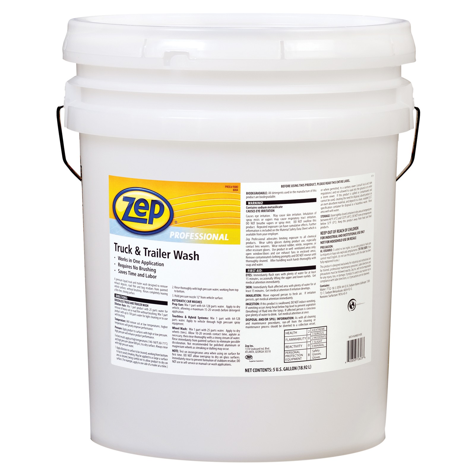 Zep Premium Truck And Trailer Wash 1041566 (5 Gallon Bucket) Professional