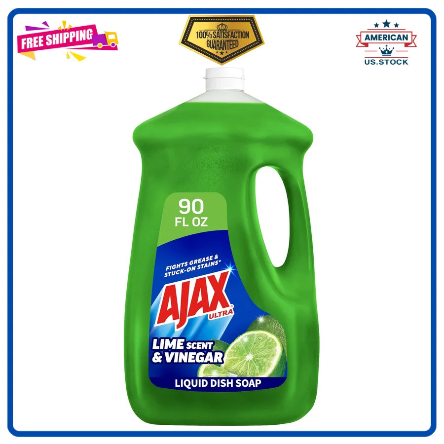 Ajax Ultra Liquid Dish Soap Vinegar and Lime Scent 90 fl oz