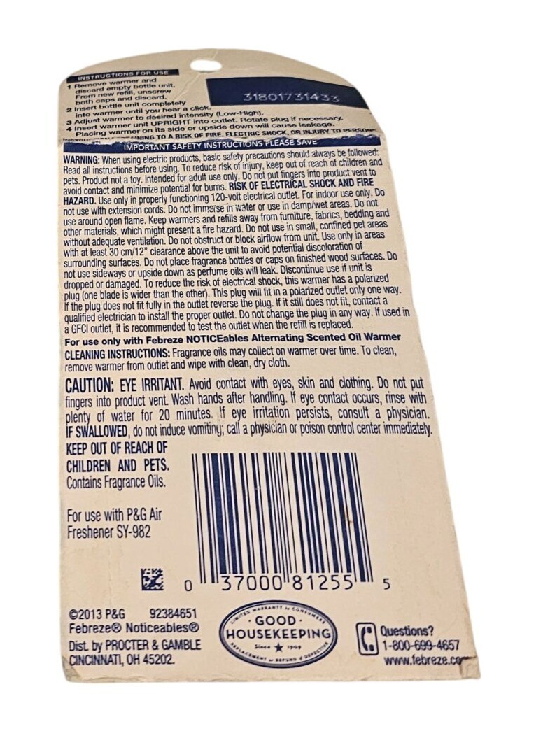 Febreze Mediterranean Lavender Plug Noticeables Scented Oil Refills NEW Scents