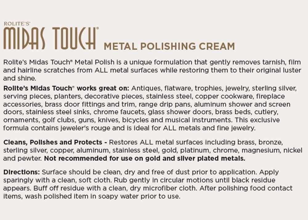 Rolite – MTMPC1# Midas Touch Metal Polishing Cream – Cleaner and Polishing Rouge