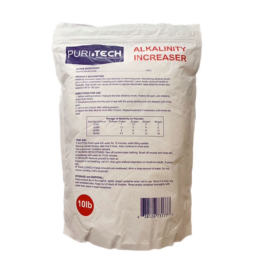 Puri Tech 15lb Total Alkalinity Increaser Sodium Bicarbonate for Swimming Pools