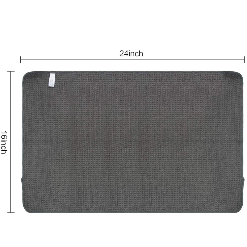Large Gray 16″x24″ Waffle Weave Thirsty Microfiber Deluxe Drying Towel Auto Home