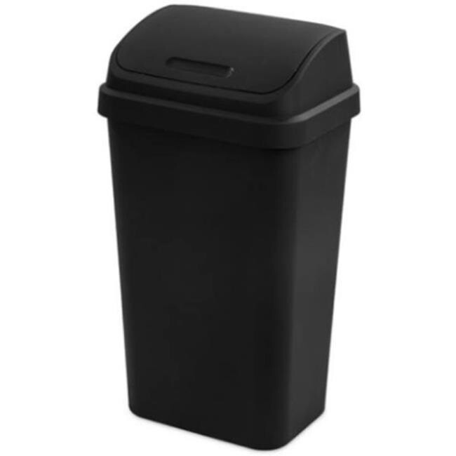 Kitchen Trash Can 13 Gallon Plastic Dual Swing Top With Lid Garbage NEW