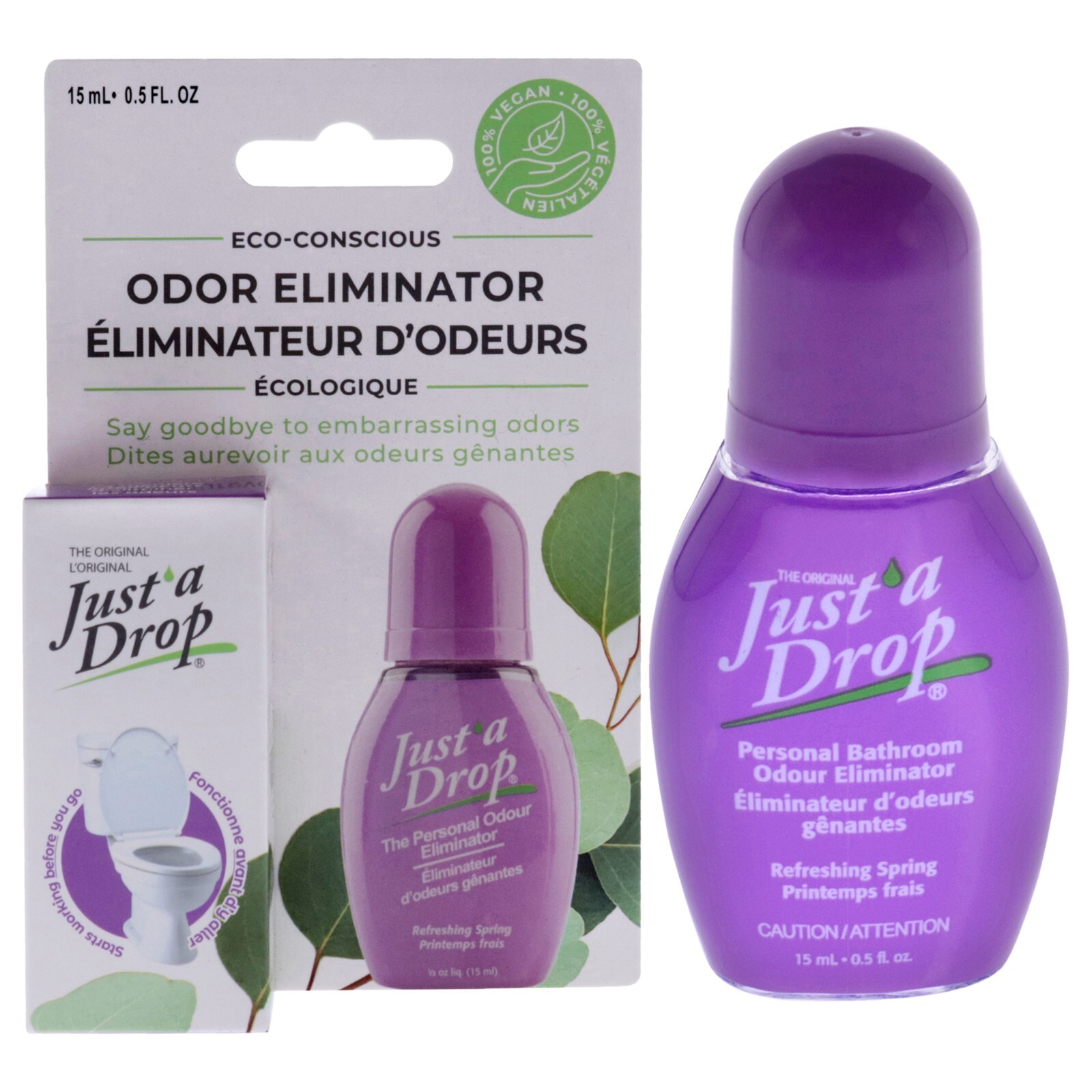 Just a Drop Odor Eliminator – Refreshing Spring by Prelam for Unisex – 0.5 oz