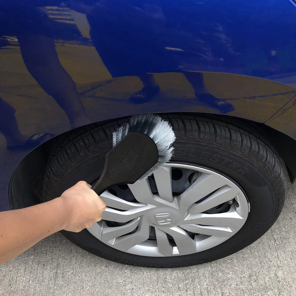Wheel & Tire Brush For Car Rim Soft Bristle Car Wash Brush Cleans Tires & Releas