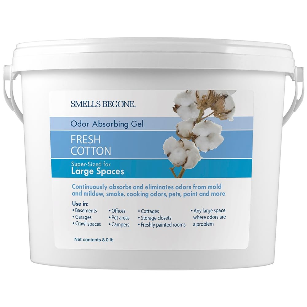 SMELLS BEGONE 1-Gallon Gel Odor Eliminator 1 Fl Oz (Pack of 1), Fresh Cotton