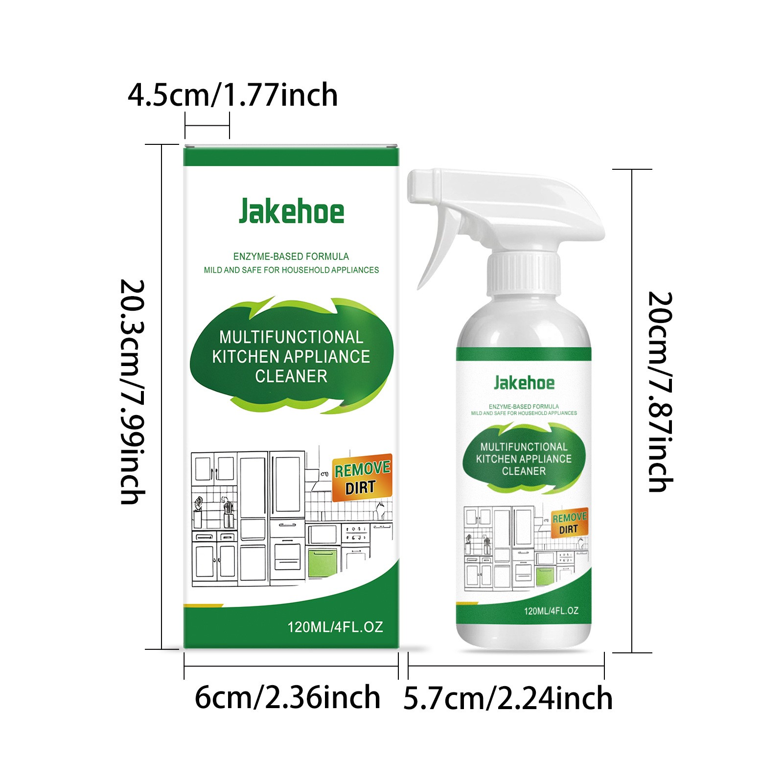 1~5PCS Multifunctional Kitchen Appliance Cleaner, Kitchen Cleaner Spray 120ml