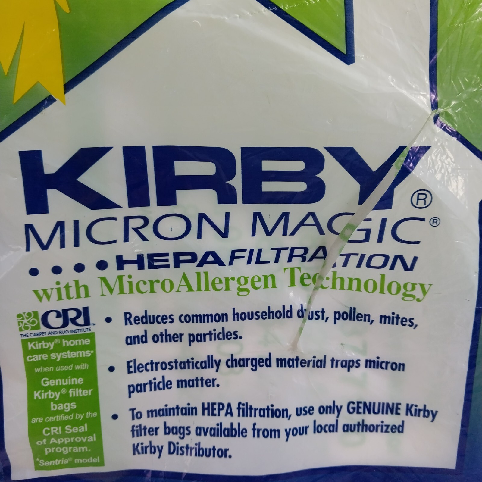 3x KIRBY VACUUM BAGS – 6 pk UNIVERSAL~ F Style MICRON MAGIC Hepa White Cloth