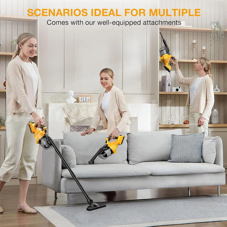 500W Cordless Handheld Vacuum Cleaner Portable Home Car Auto Wireless W/ Battery