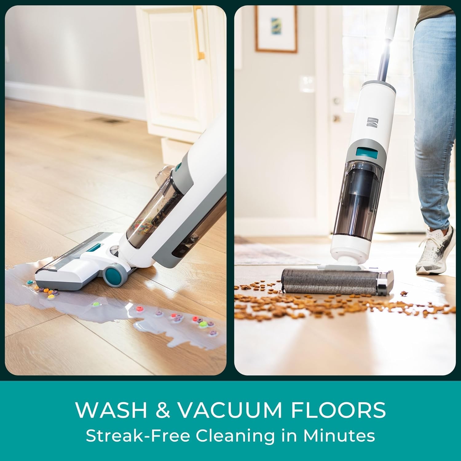 Kenmore HF5010 Cordless Wet Dry Vacuum Hard Floor Self-Clean Mop 35min Runtime