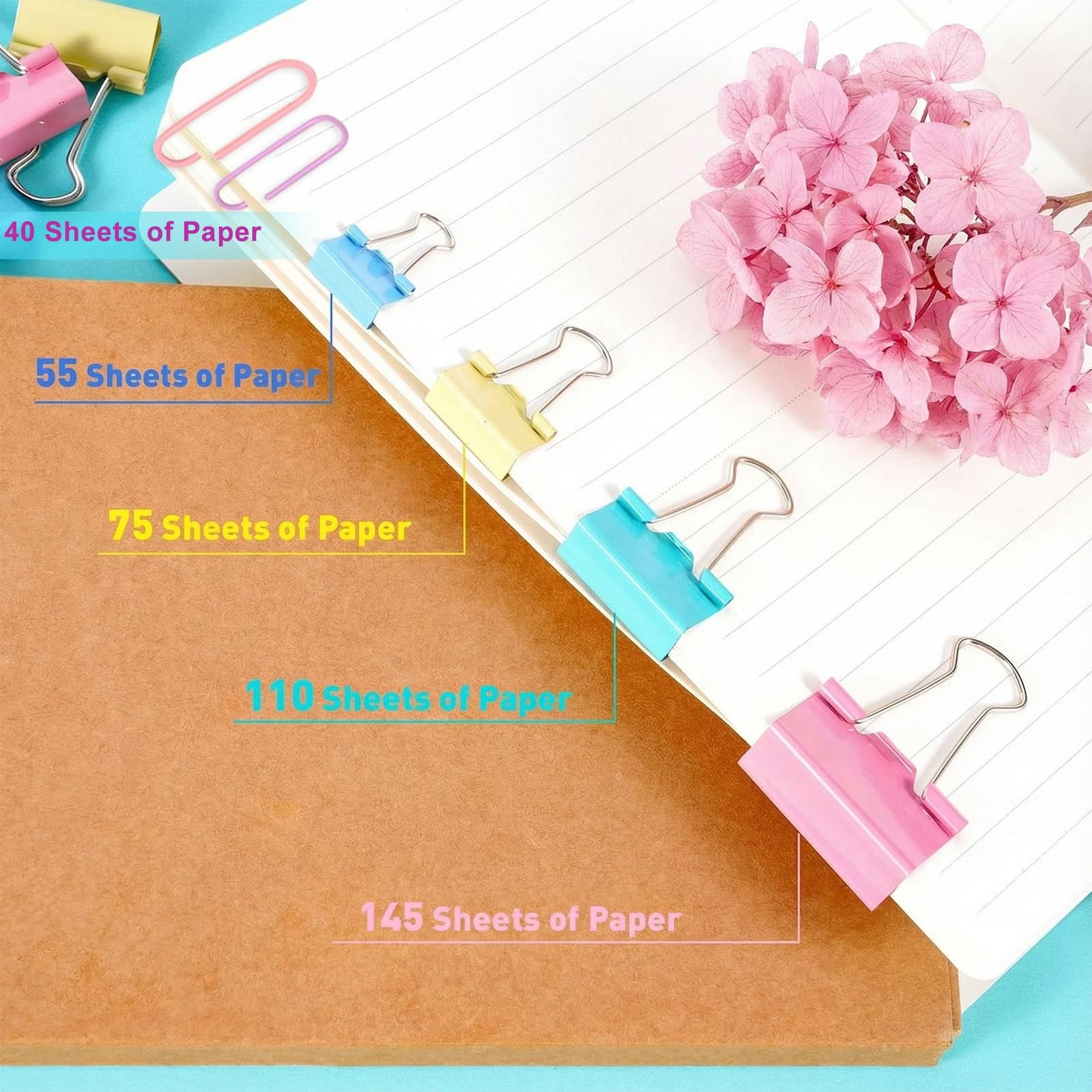 276Pcs [0.59in-0.75in-1.0in-1.26in], [1.1in-1.3in], Blue, Pink, Yellow, Green