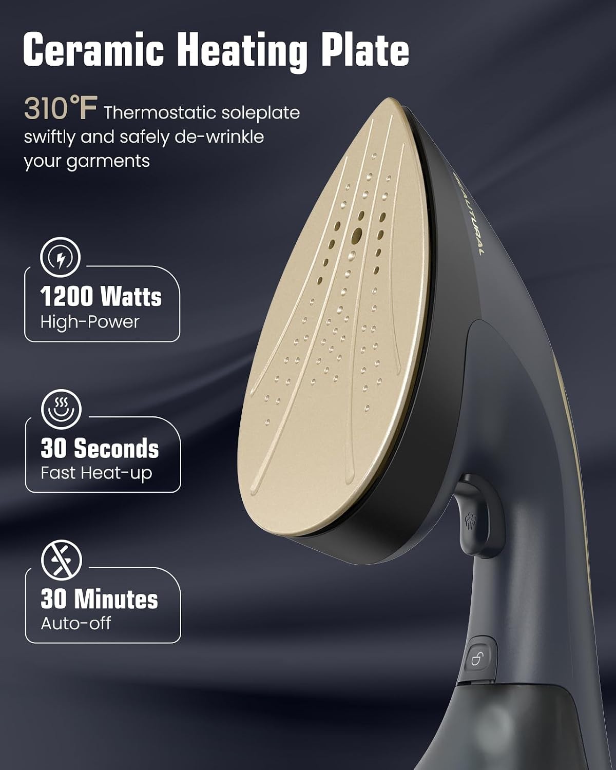 Versatile Handheld Steamer and Iron – 200ml Capacity & 8ft Cord for Convenience