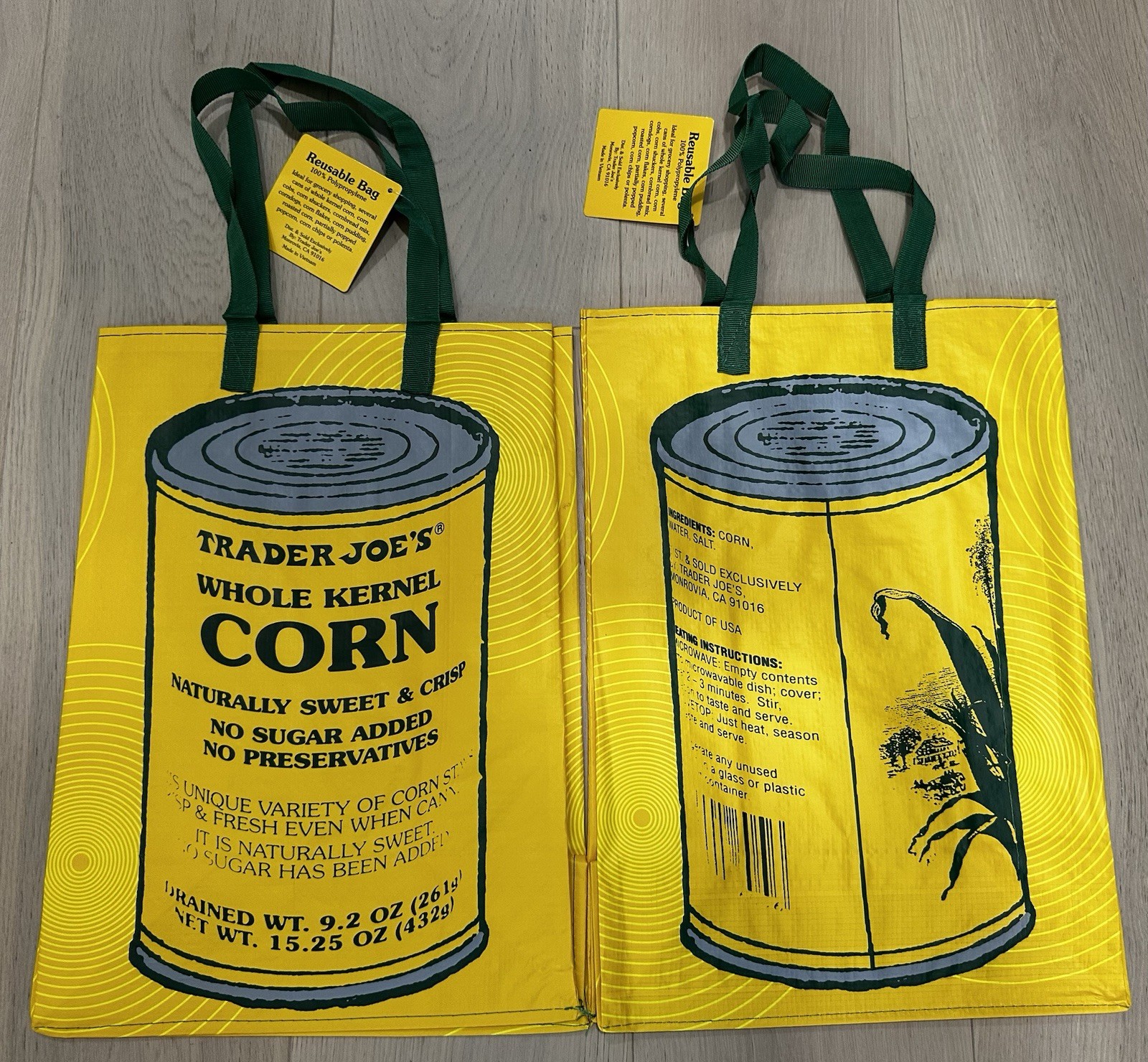 UPICK 1 💚 (52 Choices) Trader Joe’s NEW ECO REUSABLE GROCERY SHOPPING TOTE BAG