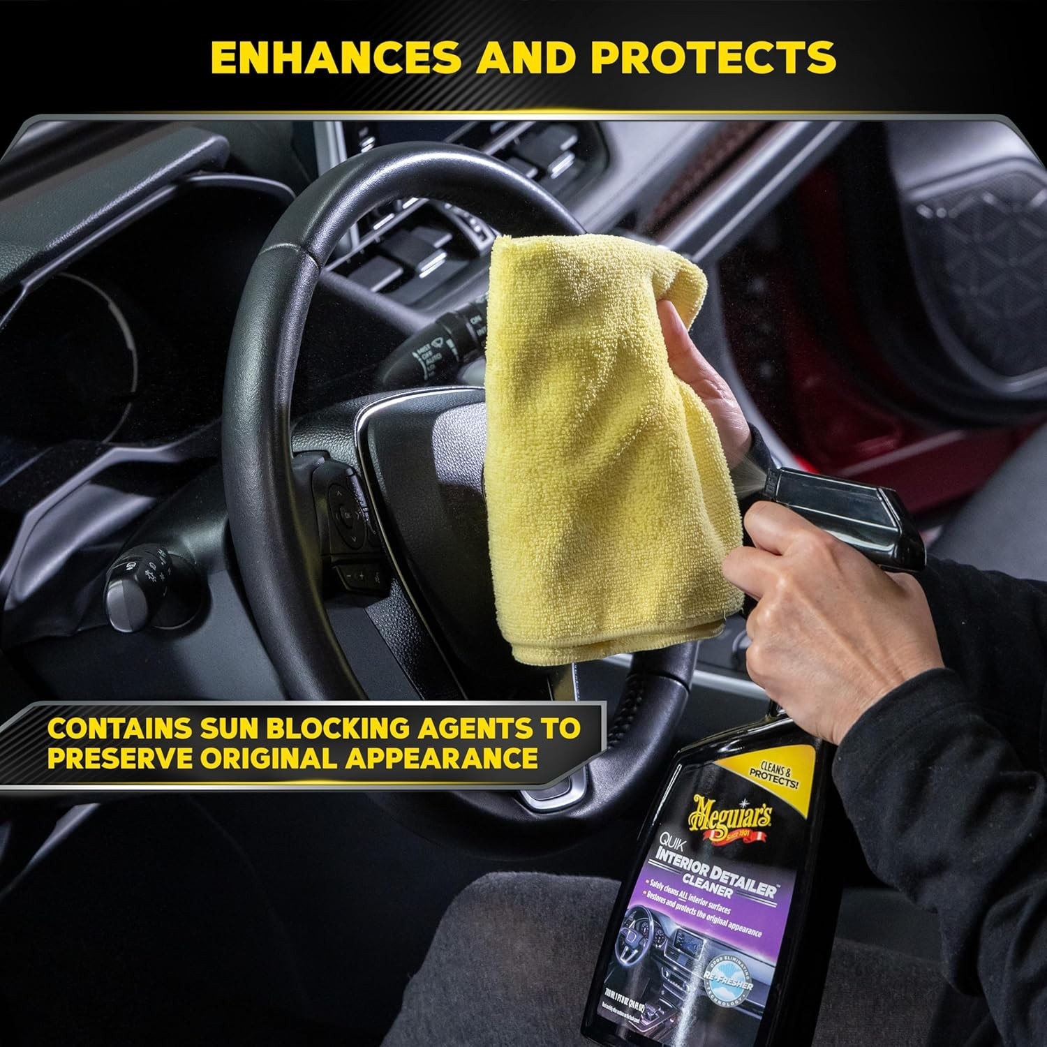 Quick Interior Detailer Cleaner Spray for Plastic Leather Vinyl 24oz