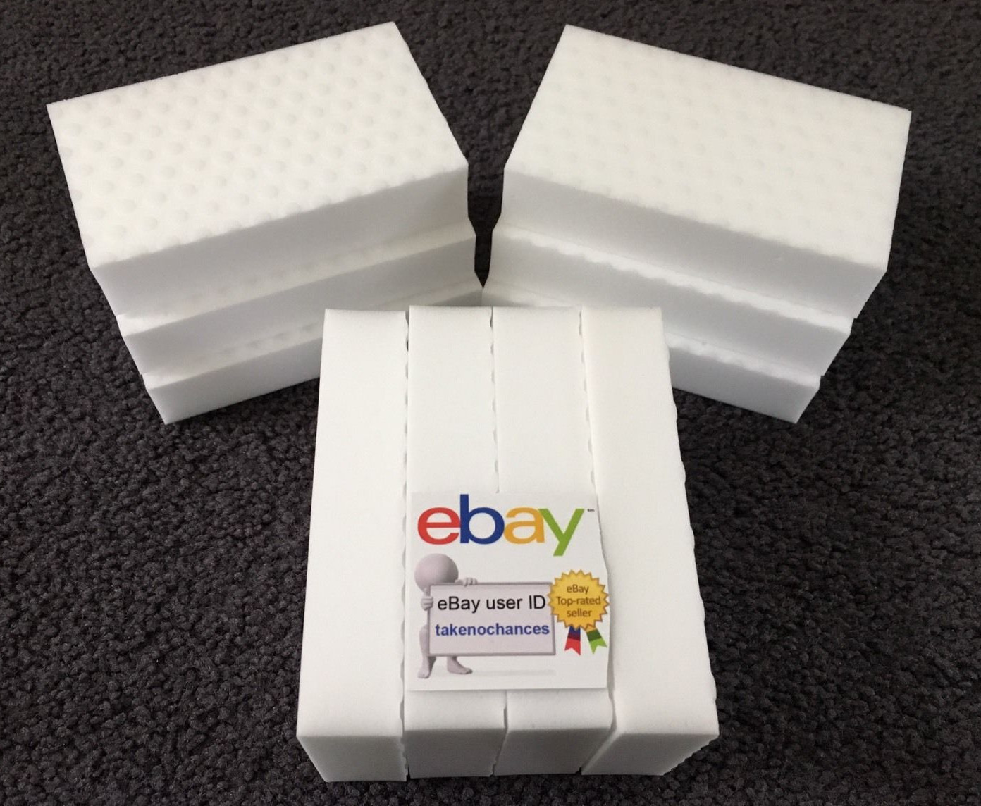10 PACK Melamine Sponge Eraser Heavy Duty Extra Durable 3/4″ Works Like Magic!