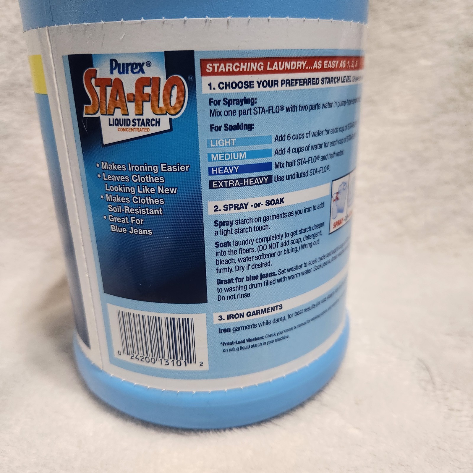 Purex Sta-Flo Liquid Starch Concentrated 64 Oz Crafts Quilting Discontinued