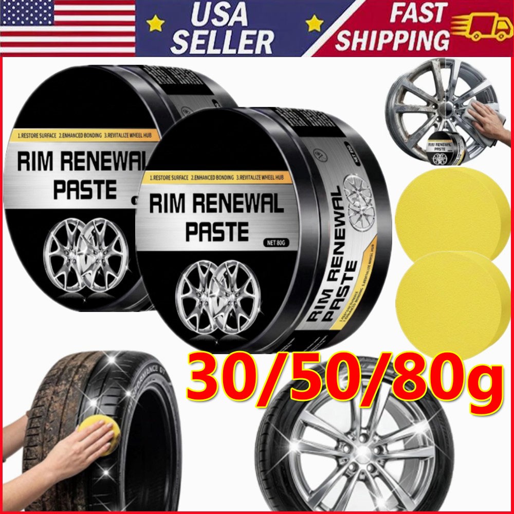 All-in-One Wheel Care&Restoration Paste,Rim Renewal Paste,Curb Rash Repair Kit