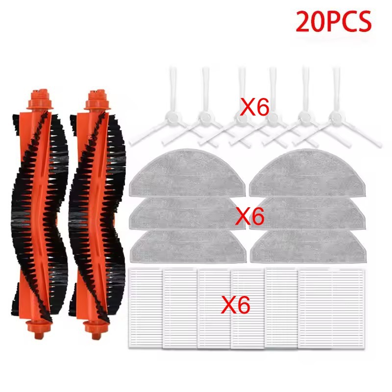 For xiaomi Robot Vacuum S20 / D106 Main Side Brush Filter Mop Replacement Parts