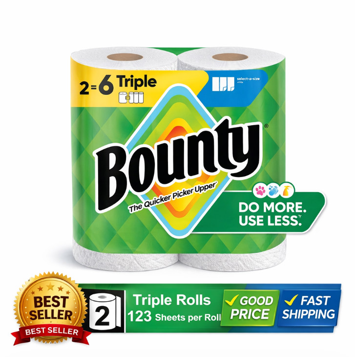 Select-A-Size White Paper Towels, 2 Triple Rolls, 123 Sheets Per Roll
