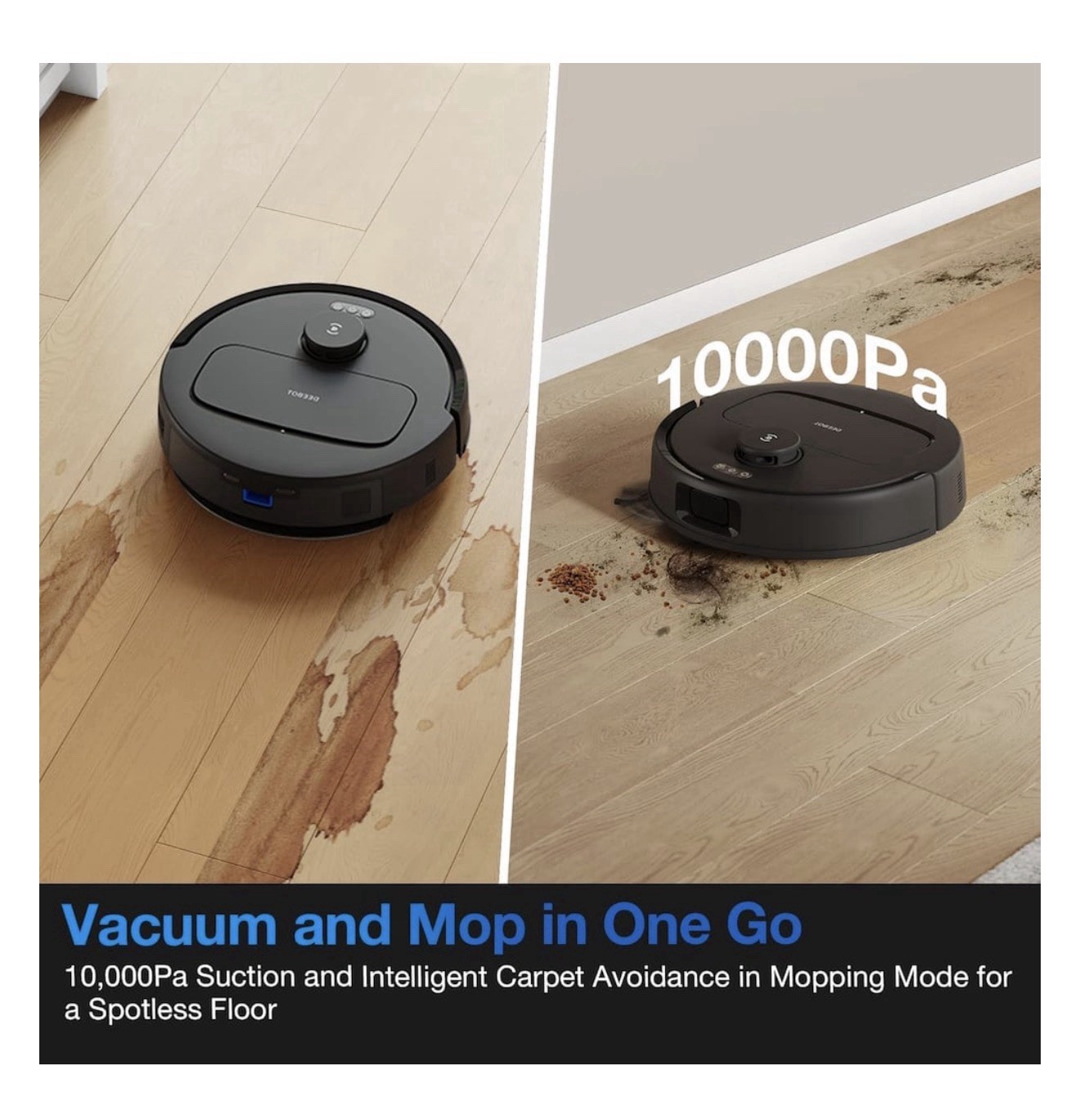 ECOVACS DEEBOT N20 Plus Robot Vacuum and Mop,with Bagless Self Emptying Station