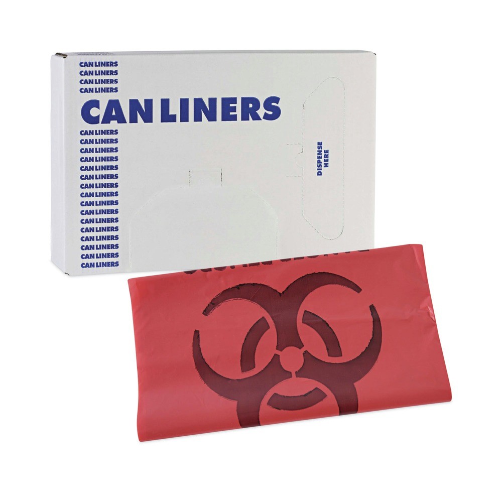 Boardwalk IW3339R Linear Low Density Trash Can Liners – Red (150/Carton) New