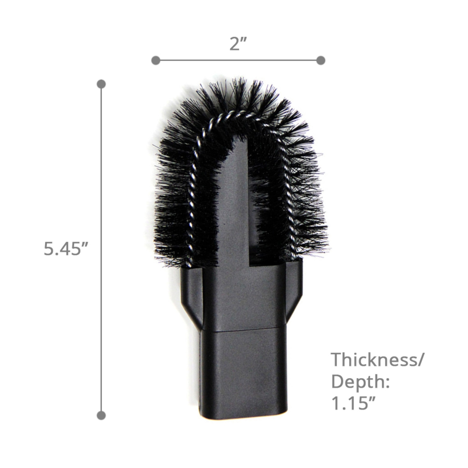 MaximalPower 25″ Long Crevice Tool for Vacuum 1.25″ Hose Detachable Brush Head