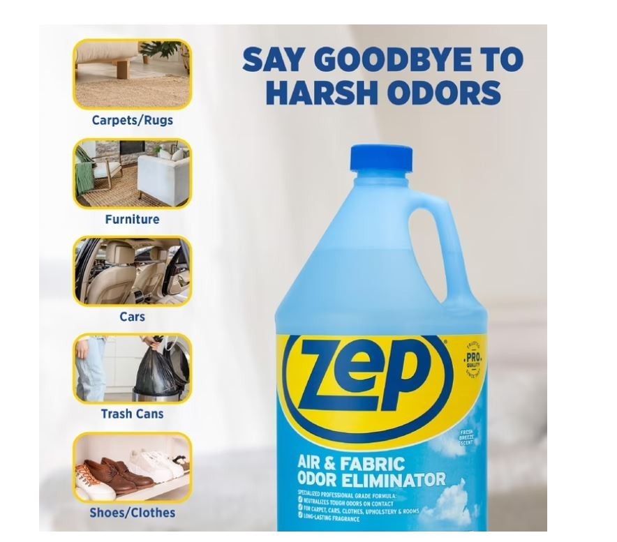 Zep Air & Fabric Odor Eliminator, Refresh Your Home, Office & Business, 128 oz