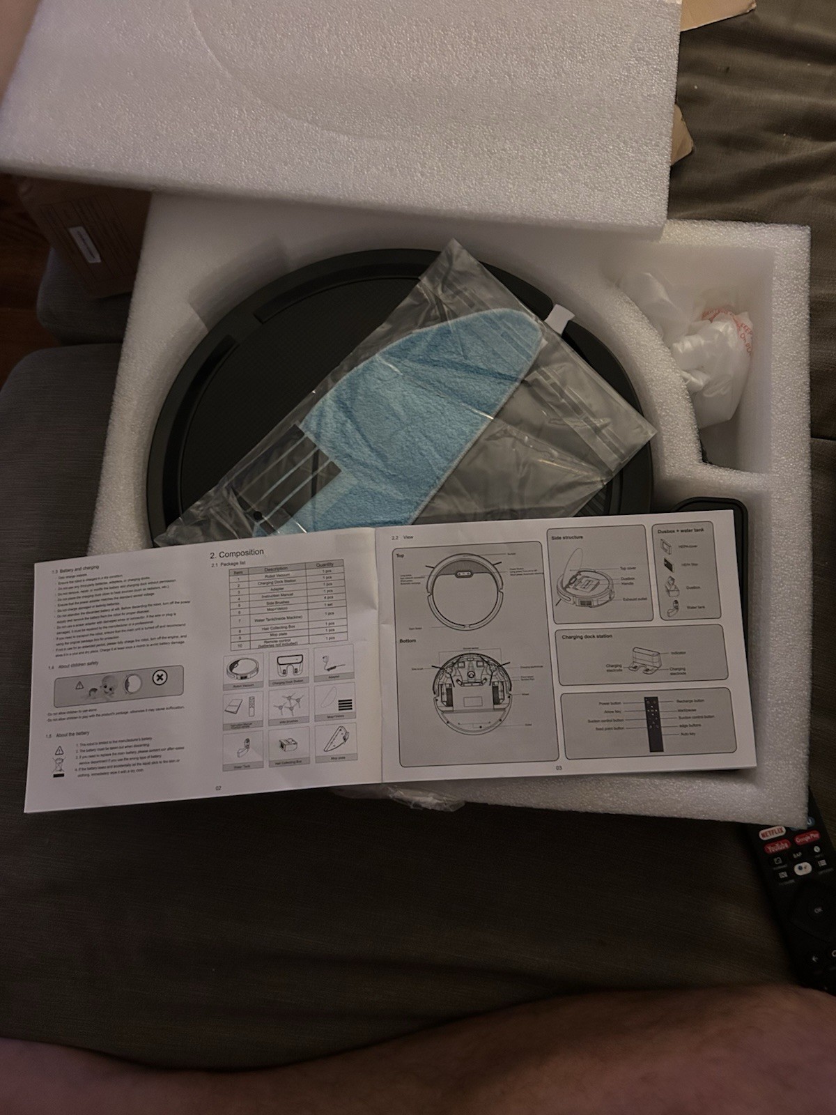 MAMNV Robot Vacuum and Mop Combo BR151 WiFi/App Control Needs Charger