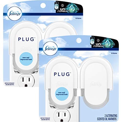Febreze Air Freshener, Noticeables Air Freshener, Dual Scented Oil Warmer, 2 Pac