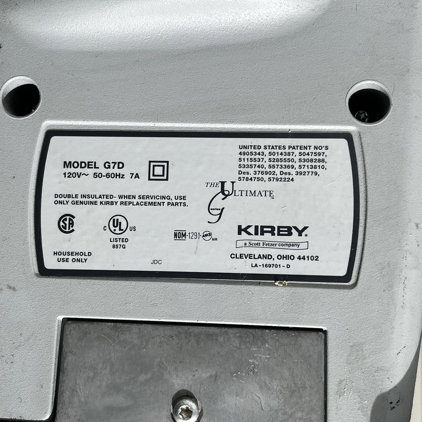 Kirby Ultimate G Series G7D Upright Vacuum Cleaner Works Tested
