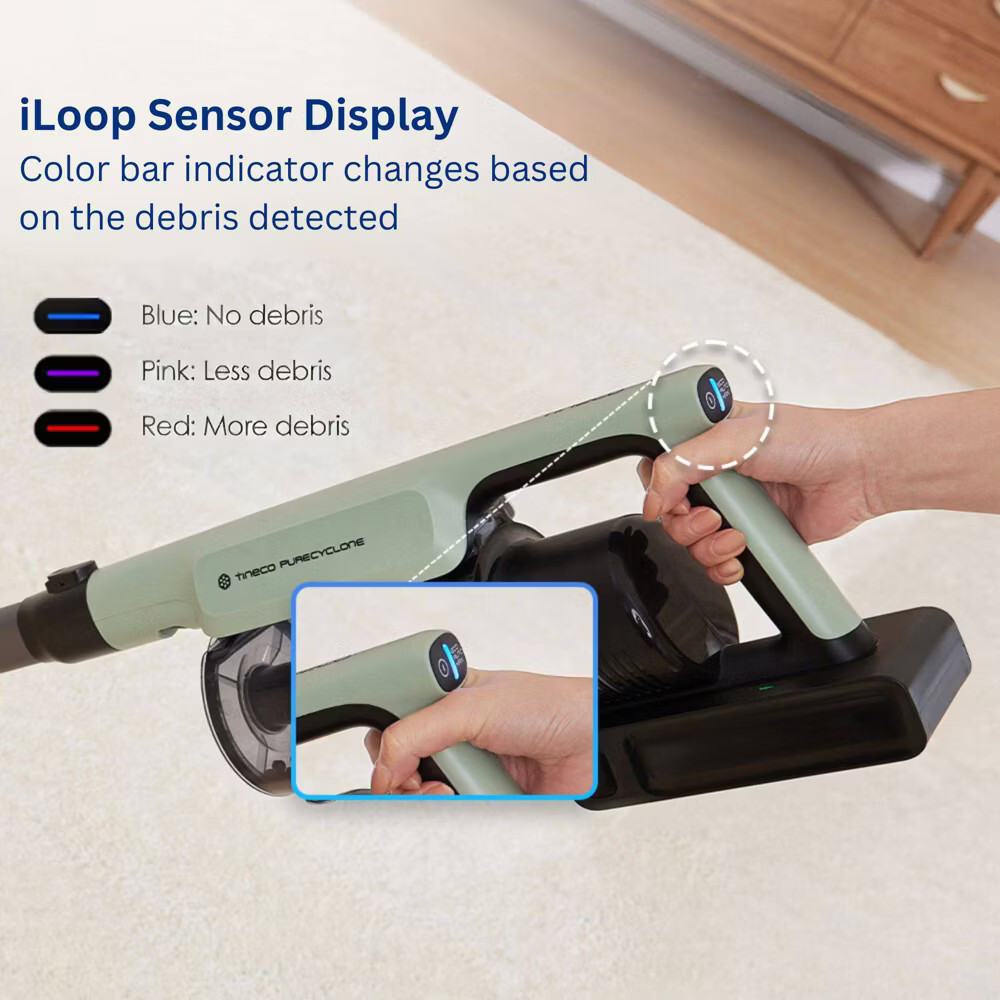Tineco GO Pet Cordless Stick Vacuum with ZeroTangle Brush Technology Seafoam