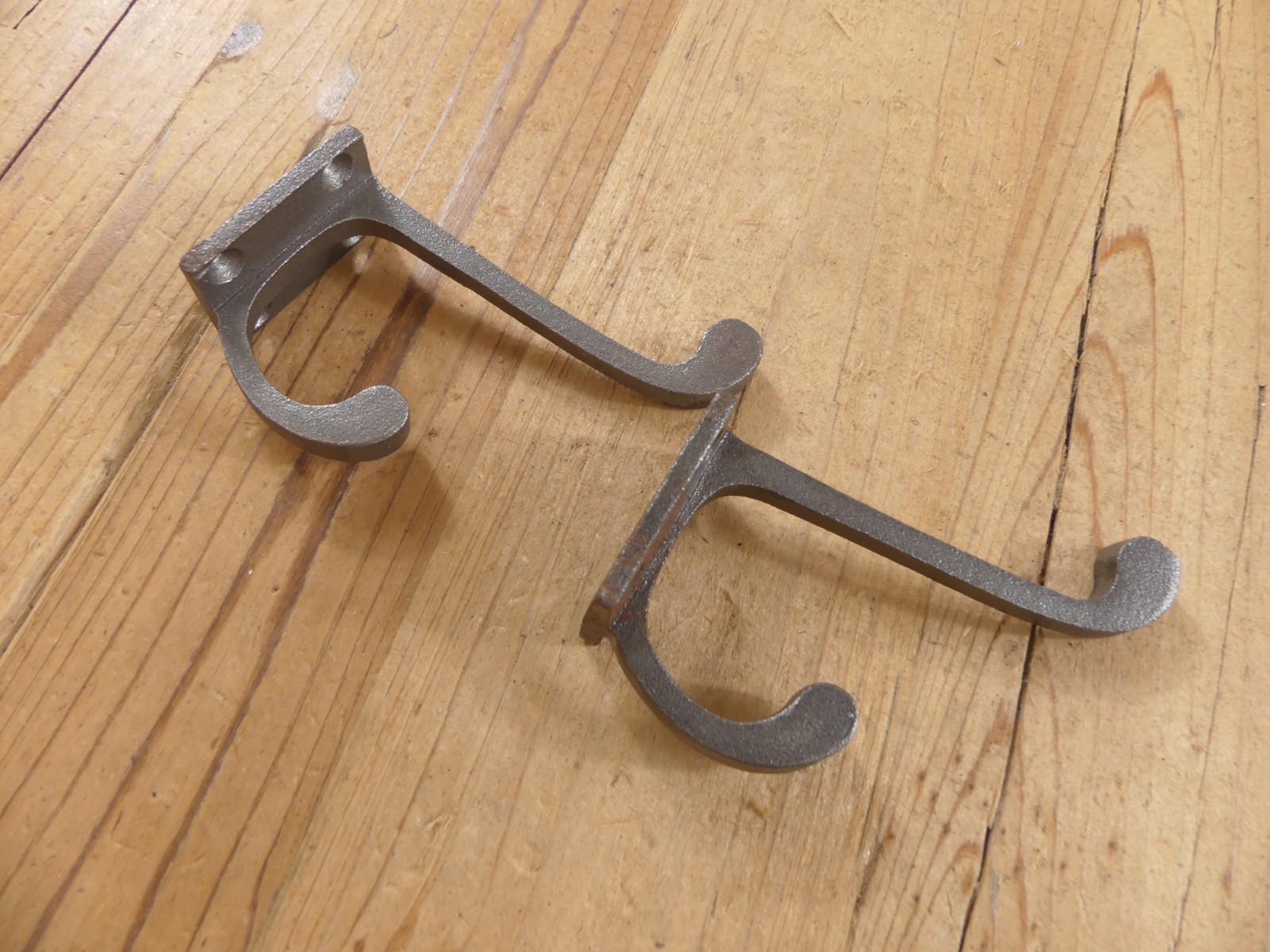 2 Metal Hooks *Some Rust* Coat Hat Rack Heavy Duty 3 1/2″ Iron Storage