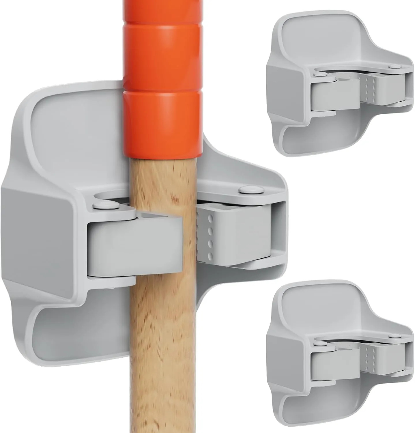 Reliahom Broom Holder Wall Mount, 3-Pack Self-Adhesive Mop Organizer Rack