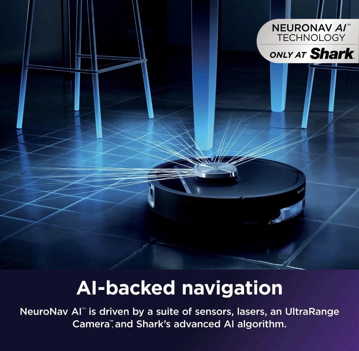 Shark – PowerDetect UV Reveal 2-In-1 Vacuum & Heated Mop – Black RV3020XE