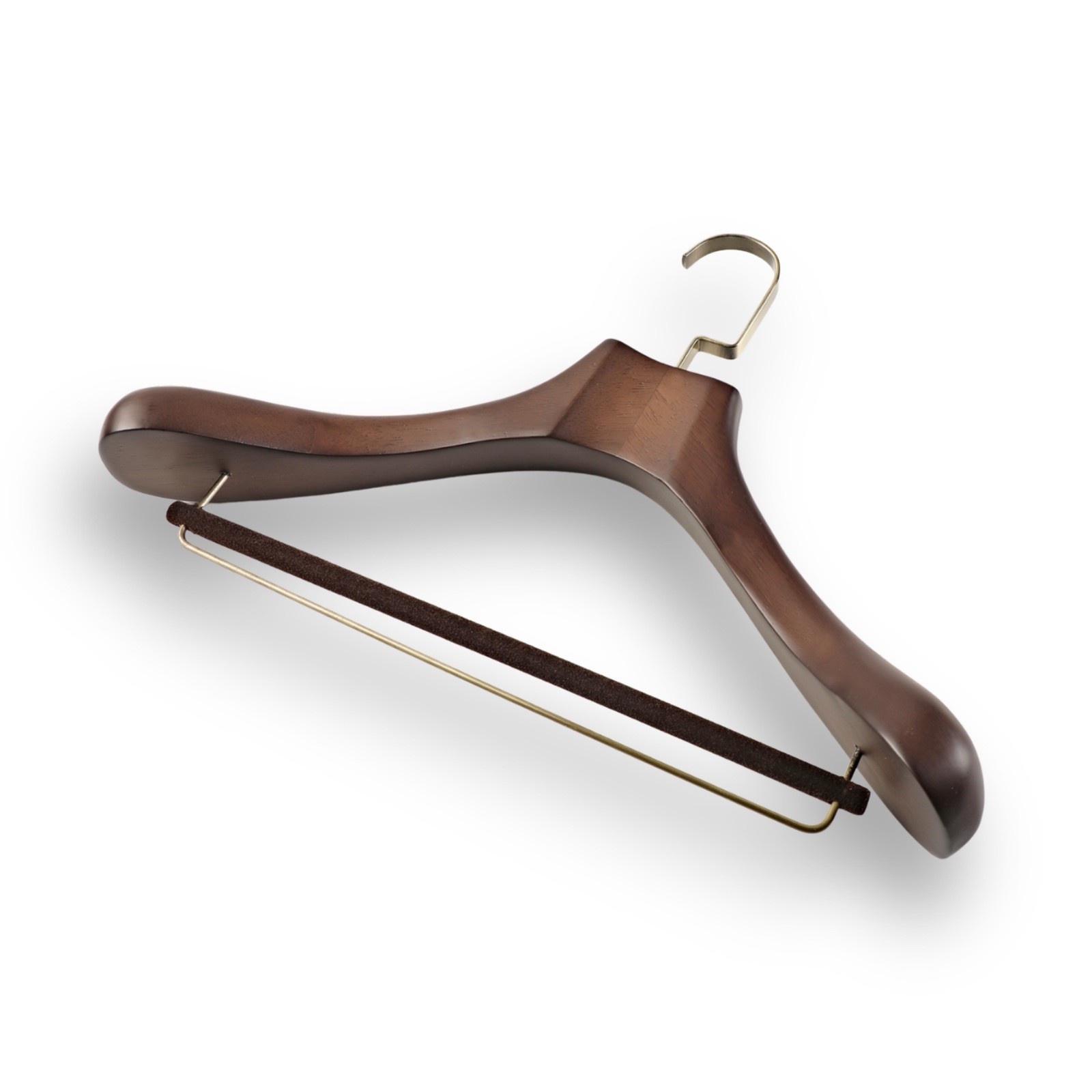 Professional Suit Hanger Solid Oak Wood 3 Inch Wide Shoulders | Heavy Duty