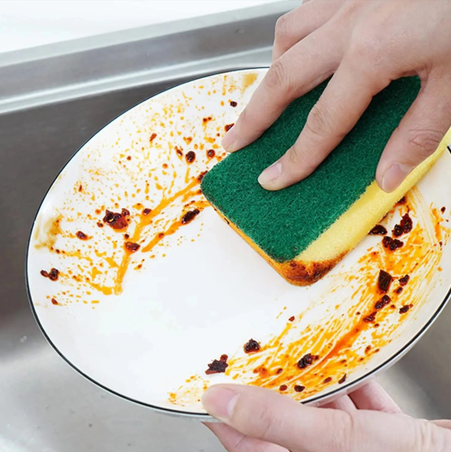 10/30/50PCS Double-Sided Magic Sponge Heavy Duty Kitchen Cleaning Pads