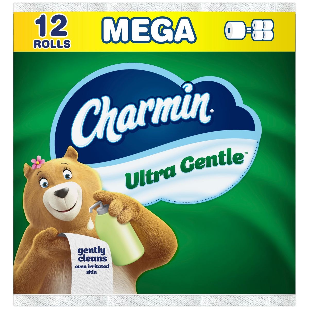 Ultra Gentle Toilet Paper – 12 Mega Rolls: No Fragrance Added, Dye-Free