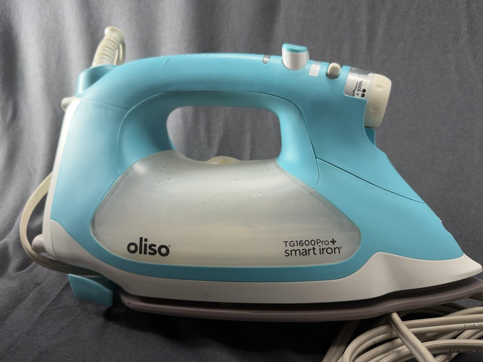 Oliso TG1600Pro+ TG1600+ Steam Iron Auto-Lift Corded Blue/White 1800W