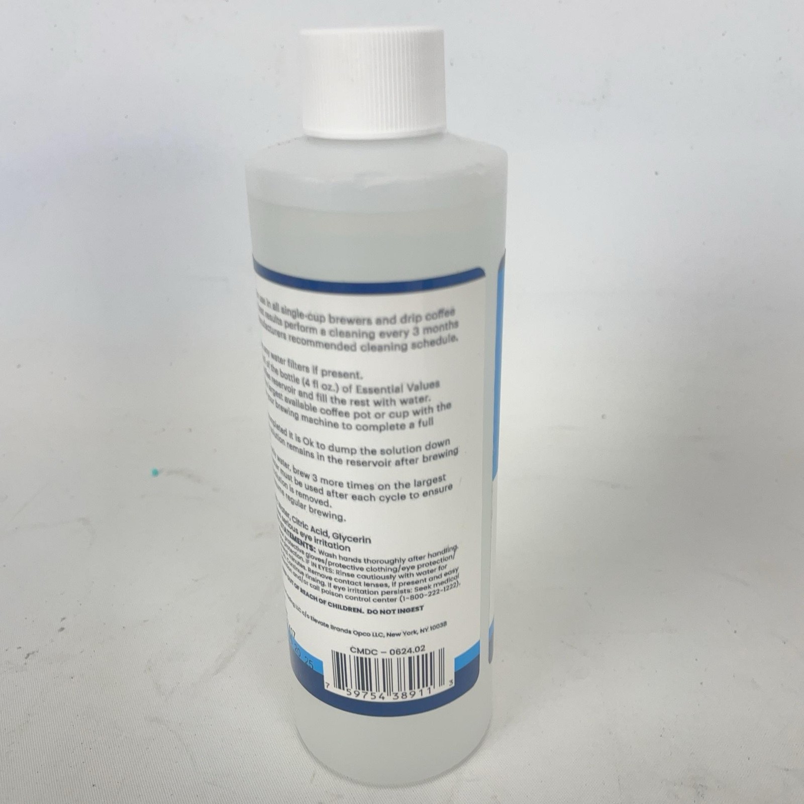 Essential Values Coffee Machine Descaler & Cleaner 8 Fl Oz Made In USA 2 Uses