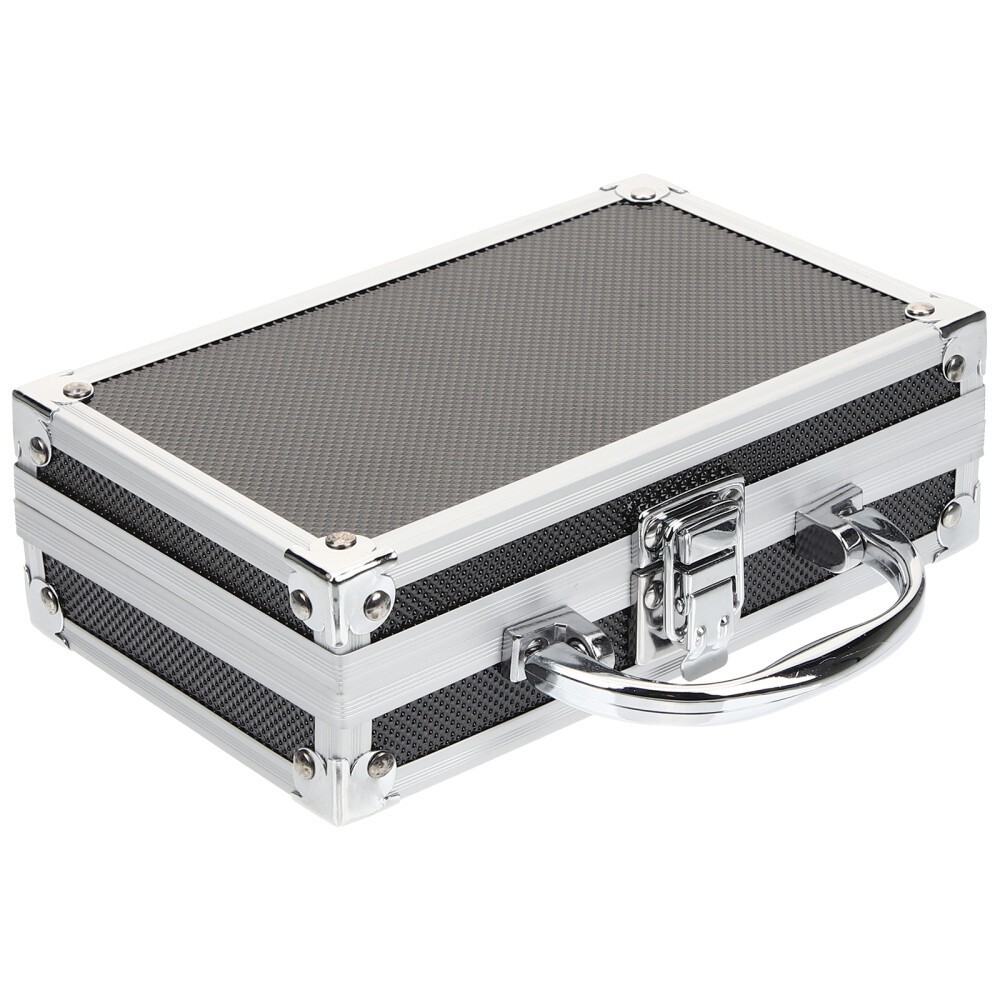 18*11*5.5cm Aluminum Alloy Storage Box With Handle Portable Organizer Large Tool