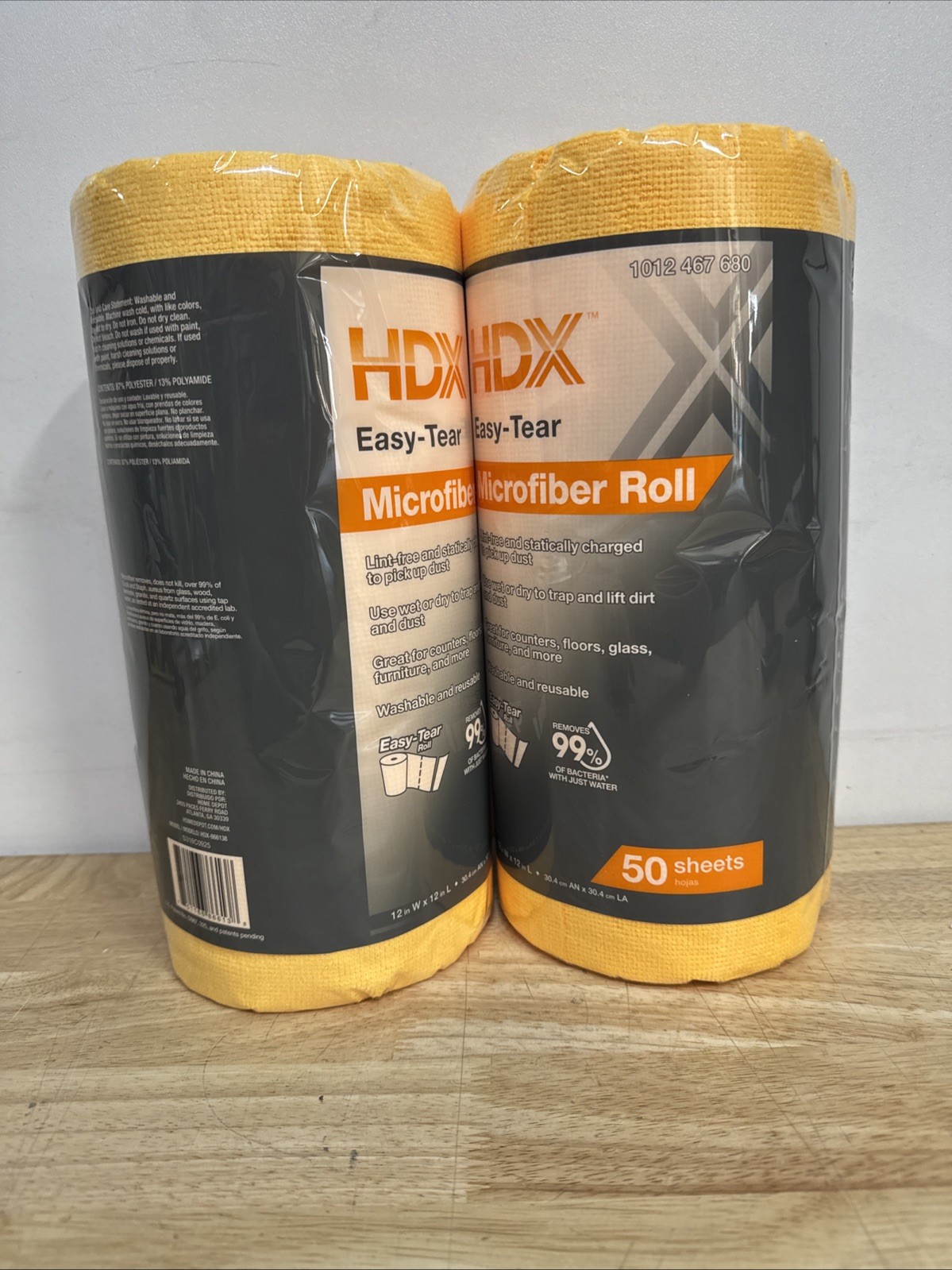 Microfiber Towels 100 Pack 2 Rolls Lint Free