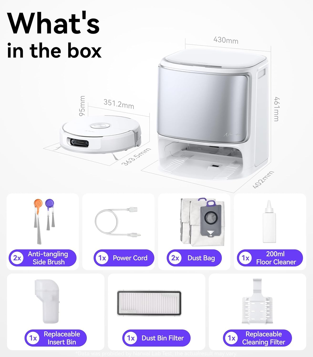 NARWAL Flow Robot Vacuum and Mop Combo 22,000Pa Robotic Cleaner Self-Empty