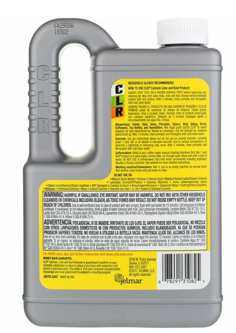CLR Calcium Lime & Rust Remover Multi-Use Household Cleaner 28 fl oz