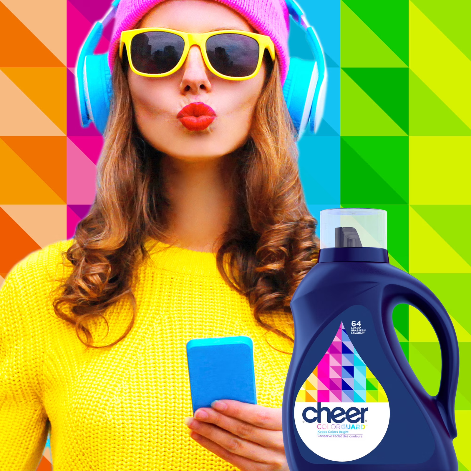 Cheer Liquid Laundry Detergent, HE Compatible, 154 fl oz, 107 Loads