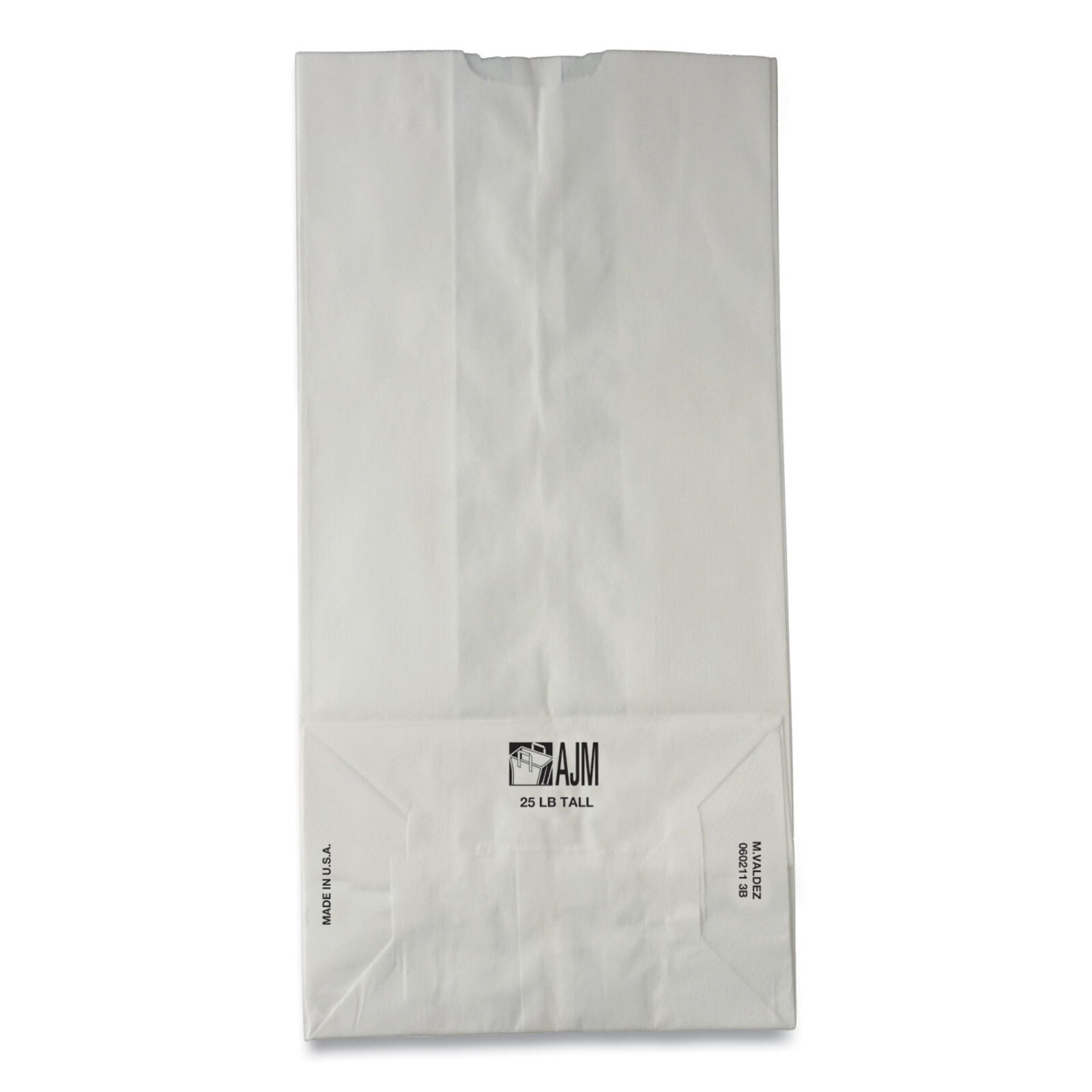 Grocery Bag Paper #2 General 25lb White Standard 2-7/16 X 4-5/16 X 7-7/8 In, 500