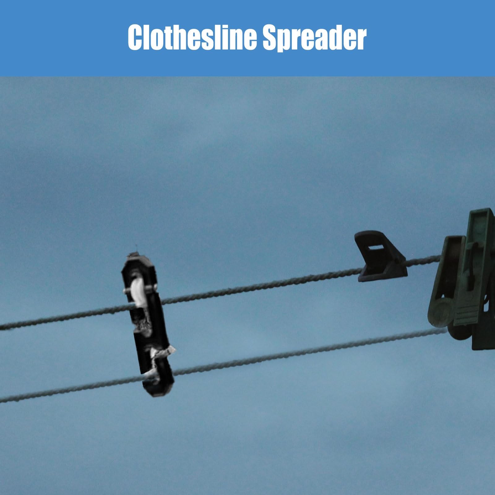 6 PCS Plastic Aluminum Clothesline Separator Spreader Pulley SShaped Kit