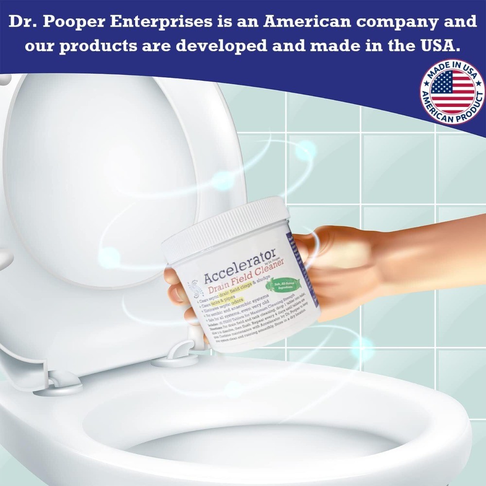 Drain Field Cleaner Tablets by Dr Pooper. Clears Septic Tanks and Drain Field…