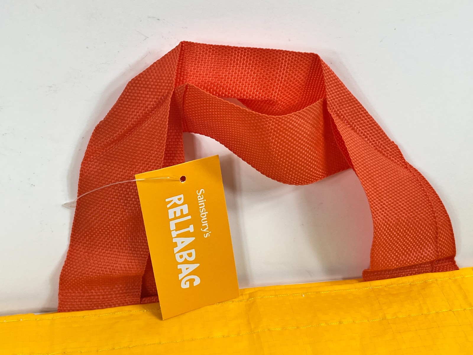 Sainsburys Elephant Tote Reuseable Shopping Bag Orange Yellow UK British Shopper